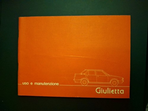 Alfa romeo giulietta libretto - alfa,