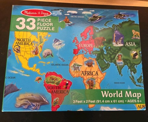 Melissa doug world map jumbo - melissa,