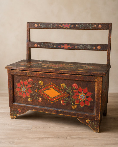 Cassapanca vintage legno - in,