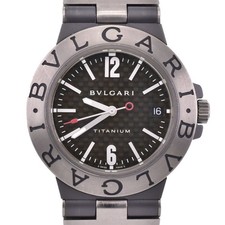 con carta BVLGARI Diagono TI38TA Data Titanio/Gomma Automatico Uomo O#143468