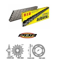 KIT Trasmissione HONDA CBR 600 F 2001 AL 2008 CORONA 45 PIGNONE 16 DID VX3 525