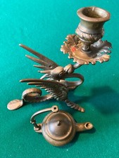 Portacandela bugia candelabro a forma di drago + lampada