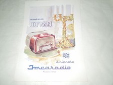 PUBBLICITA' VINTAGE DEGLI ANNI '50- RADIO"IMCARADIO"ILL.DEL FUTURISTA G.BORGHI