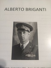 AUTOGRAFO ALBERTO BRIGANTI GENERALE  FIUMANO CON D'ANNUNZIO PILOTA IDROVOLANTI