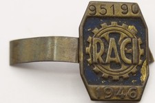 distintivo raci bollo moto epoca vespa 98 bacchetta 1946 aci reale auto club