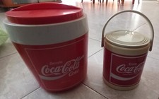 Coca Cola Secchiello portaghiaccio anni 70 n. 2 vassoi anniversario 100 anni