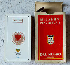 1963 Vecchio mazzo DAL NEGRO 40 carte da gioco MILANESI Lombarde Tutte le FOTO