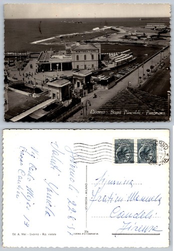 Cartolina epoca rppc livorno - rppc,