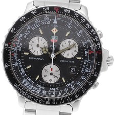 Orologio Uomo TAG HEUER pilot 530.306 Cronografo Quadrante Nero Quarzo_909707