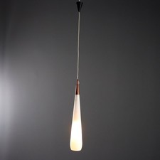 Lampadario Vintage Teak Vetro