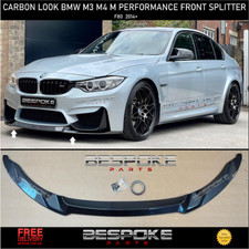 PER BMW F80 M3 F82 F83 M4 CS STYLE FIBRA DI CARBONIO LOOK SPLITTER ANTERIORE LABBRO SPORT
