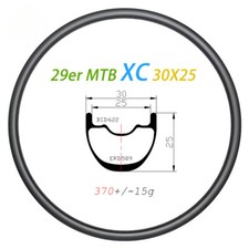 Cerchio in fibra di carbonio completo largo 29 pollici 30 mm per mountain bike clincher 24/28/32 fori