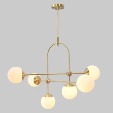 Lampadario Sputnik in ottone