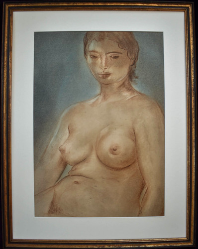 1960 nude figure pastel - 1960,