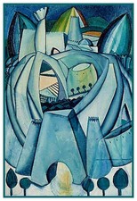 Il Castello dell'Artista Moderno di Amadeo Cardoso Modello grafico punto croce contato