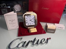 *** Sveglia Cartier Santos avorio/acciaio inox testata funziona perfettamente ***