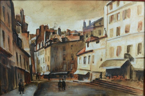 Bella quadro antico strada - quadro, di