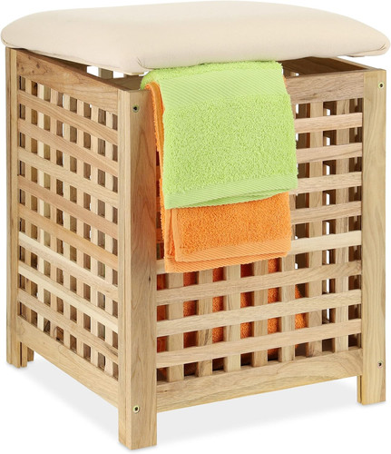 Pouf portabiancheria sgabello - pouf, portabiancheria,