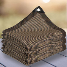 Telo Rete Ombreggiante Marrone Occhiellato Vele Parasole per Copertura Pergolato