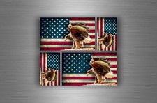 4x bandiera adesivi adesivo sticker usa stati uniti america americana aquila