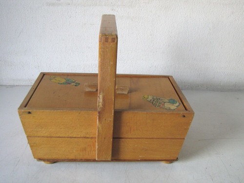 Cestino cucito legno con - in,