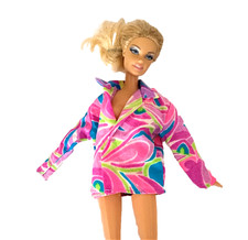 B704 - BARBIE / KEN 1991 TOTALLY HAIR   - camicia giacca multicolor