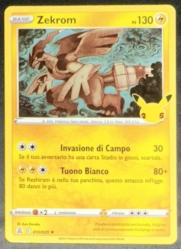 Pokemon zekrom holo 010 025 - pokemon,
