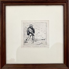 WALTER PIACESI- “Il Viandante”Acquaforte firmata. Anni 60/70