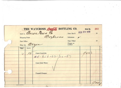 The waycross coca - the, coca-cola