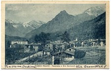 1947 Bobbio Pellice Panorama e Bric Bariound dest Camposanto Modena FP BN VG