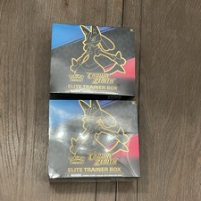 2 x Scatola Allenatore Elite Corona Zenith ETB Pokémon Nuova e Sigillata 