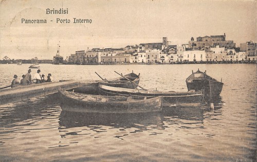 B1905 brindisi panorama porto - brindisi,