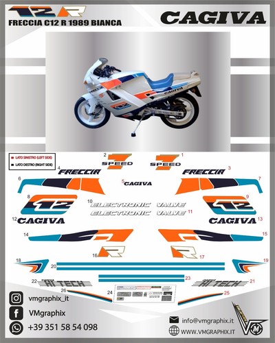 Adesivi freccia c12r 1989 - adesivi,