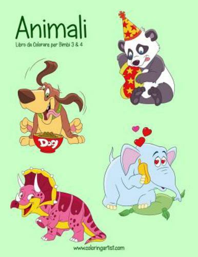 Animali libro colorare - animali,