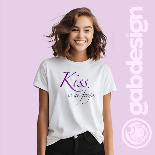 Shirt donna ragazza - t-shirt, kiss