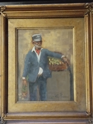 Quadro olio cartoncino - su,