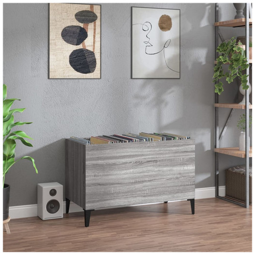 Mobiletto record grigio sonoma - record,