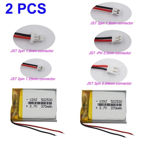 2pcs 370mah 36wh 502530 - 2pcs,