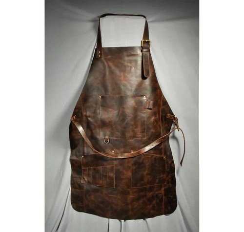 Grembiule pelle marrone - pelle,