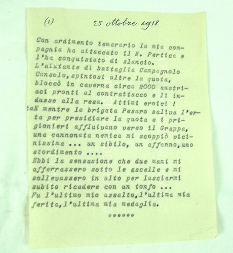 Manoscritto arditi ww1 - manoscritto,