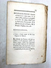 LIVRE ANCIEN COMTE D'ARTOIS