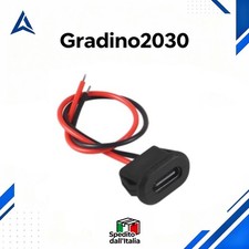 Connettore USB C Femmina Pannello Impermeabile Cavo DIY Fai da Te Alimentazione