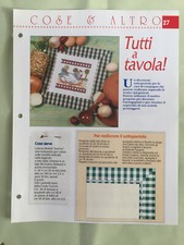 Schema punto croce Tutti a tavola sottopentola gallina 