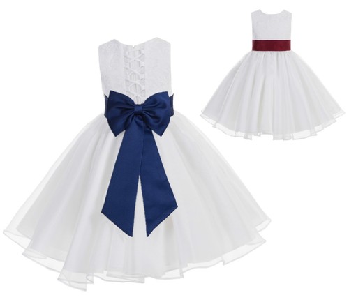 Abito bianco fiori - , bambina