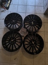 4 cerchi in lega AEZ Atlanta black 7,5x18 5x112 ET 48 (Compresi Sensori)