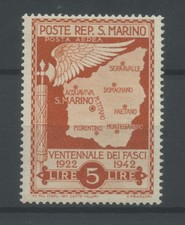SAN MARINO 1942 NON EMESSA L.5