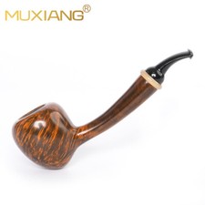 Pipa piccone liscio MUXIANG Briar pipa in legno per fumo tabacco stelo Cumberland