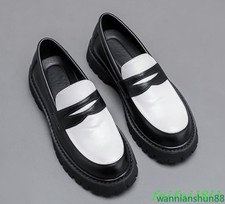 Scarpe uomo Creeper Color Splice ecopelle casual slip on club Oxford eleganti