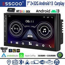 7'' 2 Doppio DIN Autoradio Android 13 Carplay Bluetooth USB GPS Navi DAB+ Camera