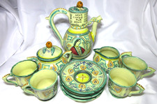 Eugenio Borghi EB Italy Deruta Set 12 pz Maiolica Dipinta a Mano Caffè/Tè Amleto